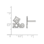 Sterling Silver Rhodium-plated LogoArt Kappa Alpha Theta Sorority Symbol Extra Small Post Earrings