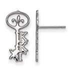 Sterling Silver Rhodium-plated LogoArt Kappa Kappa Gamma Sorority Symbol Extra Small Post Earrings