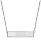 SS Rh-plat LogoArt Miami University Small Bar Necklace