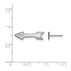 Sterling Silver Rhodium-plated LogoArt Pi Beta Phi Sorority Symbol Extra Small Post Earrings