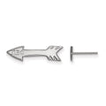 Sterling Silver Rhodium-plated LogoArt Pi Beta Phi Sorority Symbol Extra Small Post Earrings