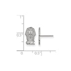 Sterling Silver Rhodium-plated LogoArt Phi Sigma Sigma Sorority Symbol Extra Small Post Earrings