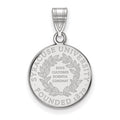 Sterling Silver Rhodium-plated LogoArt Syracuse University Medium Crest Pendant