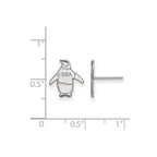 Sterling Silver Rhodium-plated LogoArt Theta Phi Alpha Sorority Symbol Extra Small Post Earrings