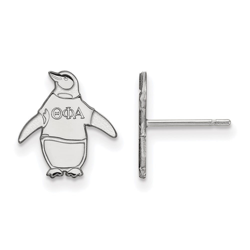 Sterling Silver Rhodium-plated LogoArt Theta Phi Alpha Sorority Symbol Extra Small Post Earrings