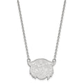 Sterling Silver Rhodium-plated LogoArt Villanova University Wildcat Large Pendant 18 inch Necklace