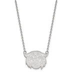 Sterling Silver Rhodium-plated LogoArt Villanova University Wildcat Large Pendant 18 inch Necklace