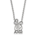 Sterling Silver Rhodium-plated LogoArt Alpha Chi Omega Sorority Symbol Small Pendant 18 inch Necklace