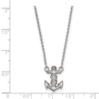 Sterling Silver Rhodium-plated LogoArt Alpha Sigma Tau Sorority Symbol Extra Small Pendant 18 inch Necklace