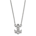Sterling Silver Rhodium-plated LogoArt Alpha Sigma Tau Sorority Symbol Extra Small Pendant 18 inch Necklace