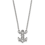 Sterling Silver Rhodium-plated LogoArt Alpha Sigma Tau Sorority Symbol Extra Small Pendant 18 inch Necklace
