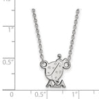 Sterling Silver Rhodium-plated LogoArt Alpha Sigma Alpha Sorority Symbol Extra Small Pendant 18 inch Necklace