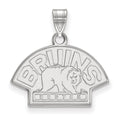 10k White Gold NHL LogoArt Boston Bruins Small Pendant