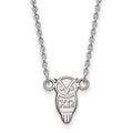 Sterling Silver Rhodium-plated LogoArt Chi Omega Sorority Symbol Extra Small Pendant 18 inch Necklace