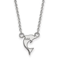 Sterling Silver Rhodium-plated LogoArt Delta Delta Delta Sorority Symbol Extra Small Pendant 18 inch Necklace