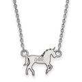Sterling Silver Rhodium-plated LogoArt Delta Phi Epsilon Sorority Symbol Extra Small Pendant 18 inch Necklace