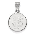 10k White Gold LogoArt Florida State University F-S Medium Disc Pendant