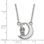 Sterling Silver Rhodium-plated LogoArt Gamma Phi Beta Sorority Symbol Extra Small Pendant 18 inch Necklace