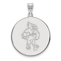 14k White Gold LogoArt Iowa State University Cardinal Extra Large Disc Pendant