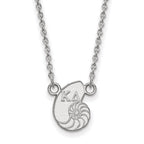 Sterling Silver Rhodium-plated LogoArt Kappa Delta Sorority Symbol Extra Small Pendant 18 inch Necklace