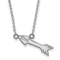 Sterling Silver Rhodium-plated LogoArt Pi Beta Phi Sorority Symbol Extra Small Pendant 18 inch Necklace