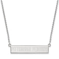 Sterling Silver Rhodium-plated NHL LogoArt Pittsburgh Penguins Small Bar 18 inch Necklace