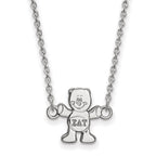 Sterling Silver Rhodium-plated LogoArt Sigma Delta Tau Sorority Symbol Extra Small Pendant 18 inch Necklace