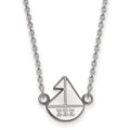 Sterling Silver Rhodium-plated LogoArt Sigma Sigma Sigma Sorority Symbol Extra Small Pendant 18 inch Necklace