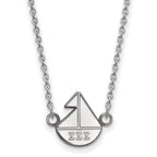 Sterling Silver Rhodium-plated LogoArt Sigma Sigma Sigma Sorority Symbol Extra Small Pendant 18 inch Necklace