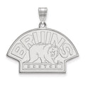 14k White Gold NHL LogoArt Boston Bruins Large Pendant