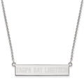 Sterling Silver Rhodium-plated NHL LogoArt Tampa Bay Lightning Small Bar 18 inch Necklace