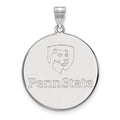 14k White Gold LogoArt Penn State University Extra Large Disc Pendant