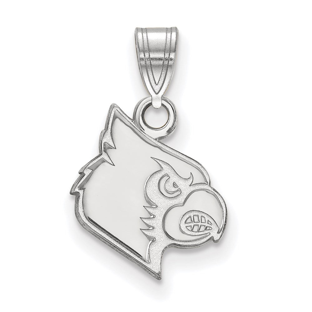 14k White Gold LogoArt University of Louisville Cardinal Small Pendant