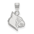 10k White Gold LogoArt University of Louisville Cardinal Small Pendant