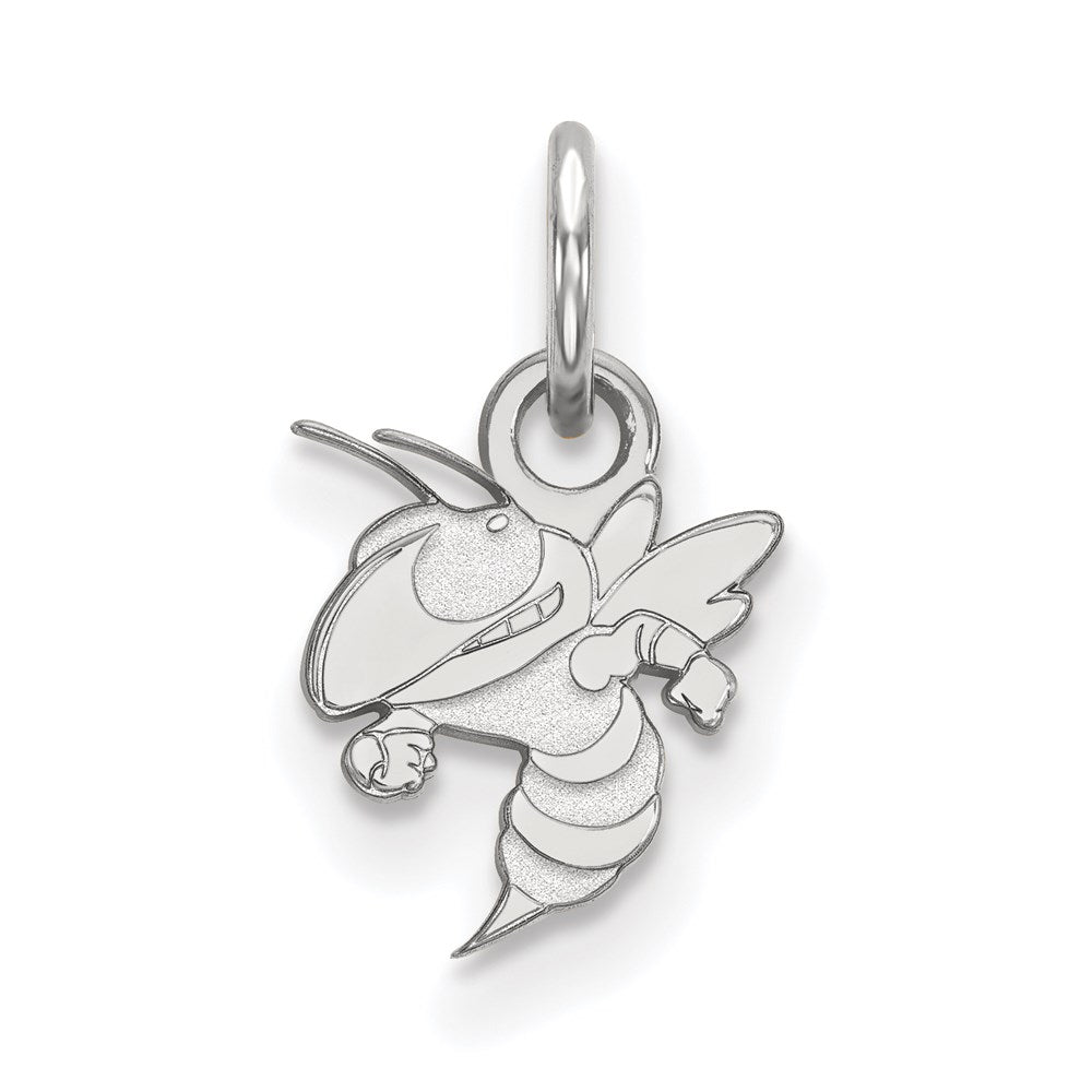10k White Gold LogoArt Georgia Institute of Technology Yellow Jacket Extra Small Pendant
