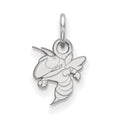 Sterling Silver Rhodium-plated LogoArt Georgia Institute of Technology Yellow Jacket Extra Small Pendant