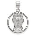 Sterling Silver Rhodium-plated LogoArt Phi Sigma Sigma Sorority Symbol Medium Circle Pendant