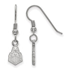 Sterling Silver Rhodium-plated LogoArt Purdue University Boilermakers Train Logo Extra Small Dangle Wire Earrings