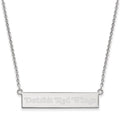 Sterling Silver Rhodium-plated NHL LogoArt Detroit Red Wings Small Bar 18 inch Necklace