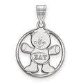 Sterling Silver Rhodium-plated LogoArt Sigma Delta Tau Sorority Symbol Medium Circle Pendant