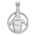 Sterling Silver Rhodium-plated LogoArt Theta Phi Alpha Sorority Symbol Medium Circle Pendant