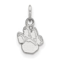 Sterling Silver Rhodium-plated LogoArt University of Pittsburgh Panther Paw Extra Small Pendant