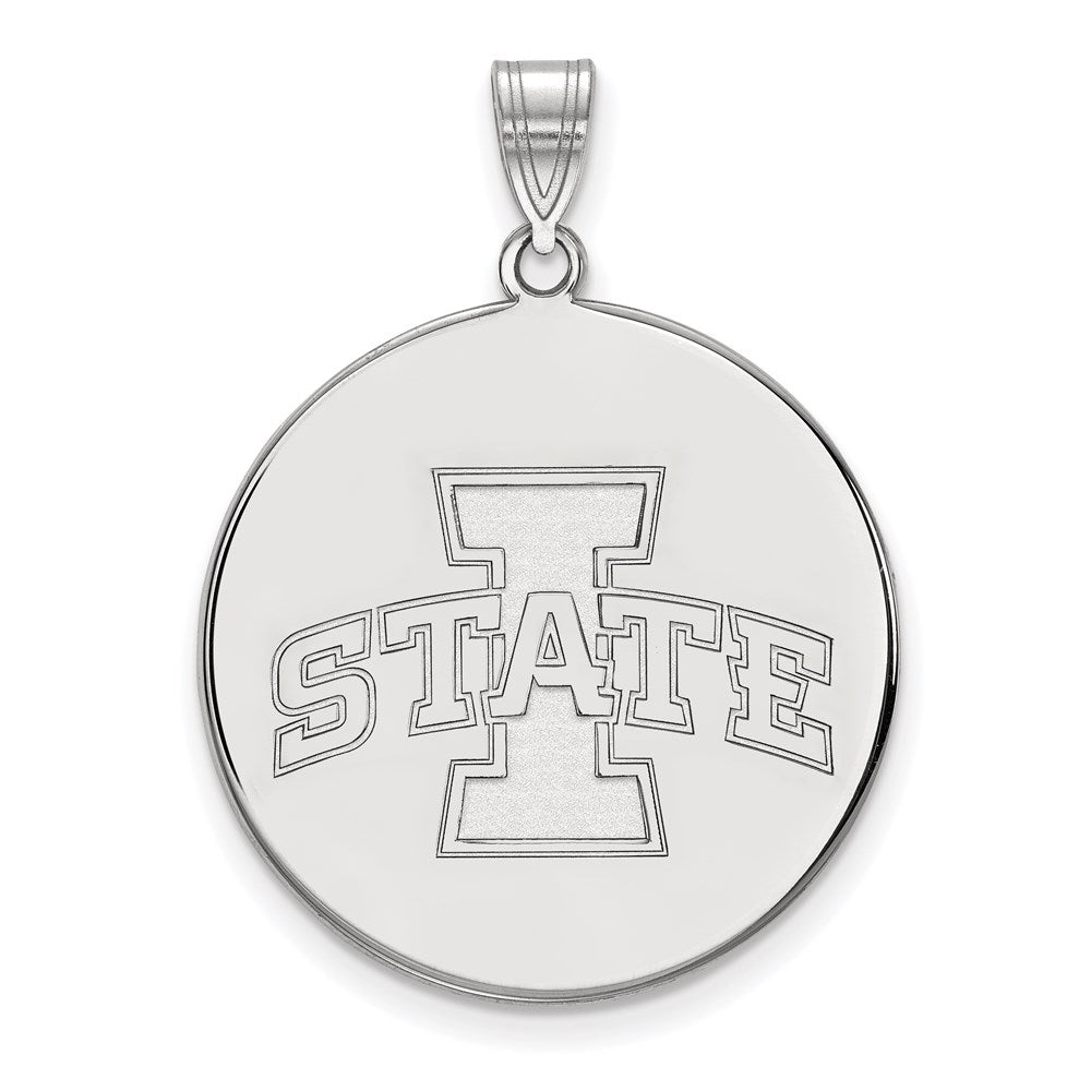 10k White Gold LogoArt Iowa State University Extra Large Disc Pendant
