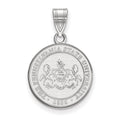 Sterling Silver Rhodium-plated LogoArt Penn State University Medium Crest Pendant