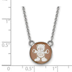 Sterling Silver Rhodium-plated LogoArt Sigma Delta Tau Sorority Symbol Small Color Enamel Pendant 18 inch Necklace