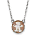 Sterling Silver Rhodium-plated LogoArt Sigma Delta Tau Sorority Symbol Small Color Enamel Pendant 18 inch Necklace