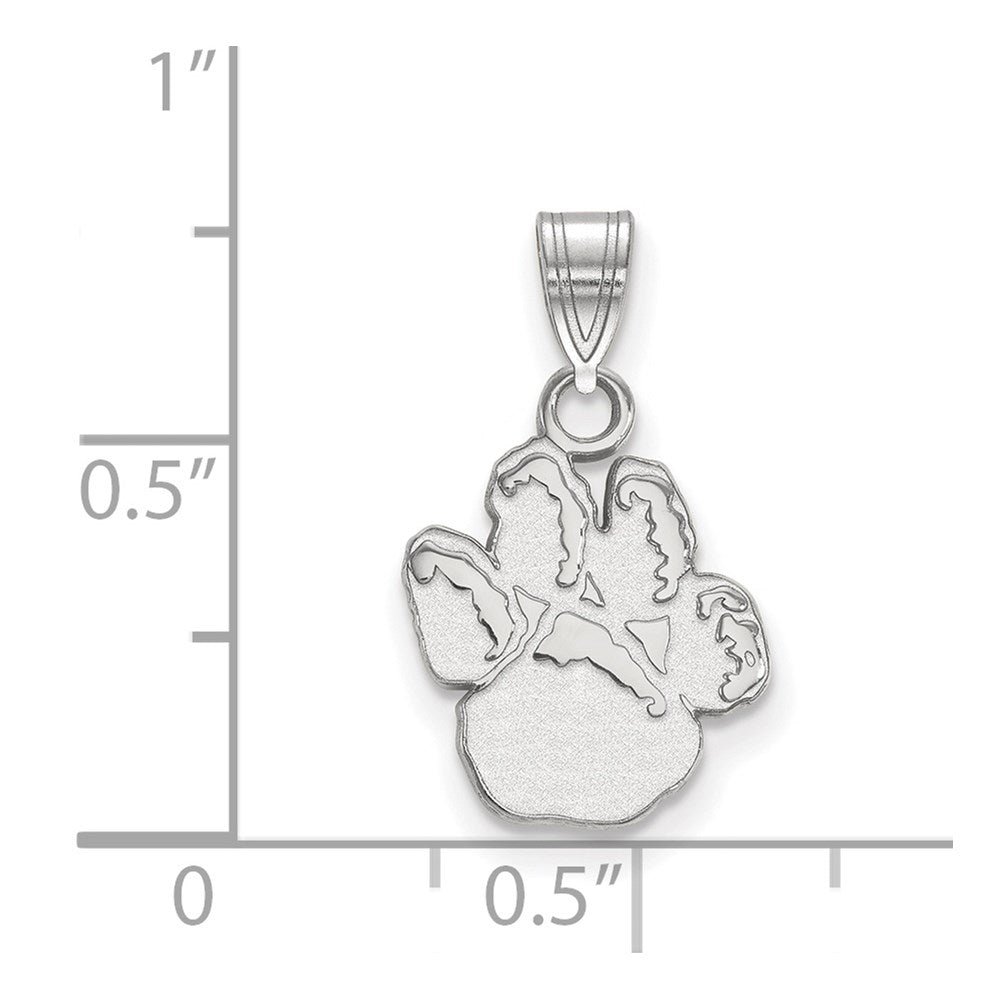 10k White Gold LogoArt University of Pittsburgh Panther Paw Small Pendant
