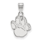 Sterling Silver Rhodium-plated LogoArt University of Pittsburgh Panther Paw Small Pendant