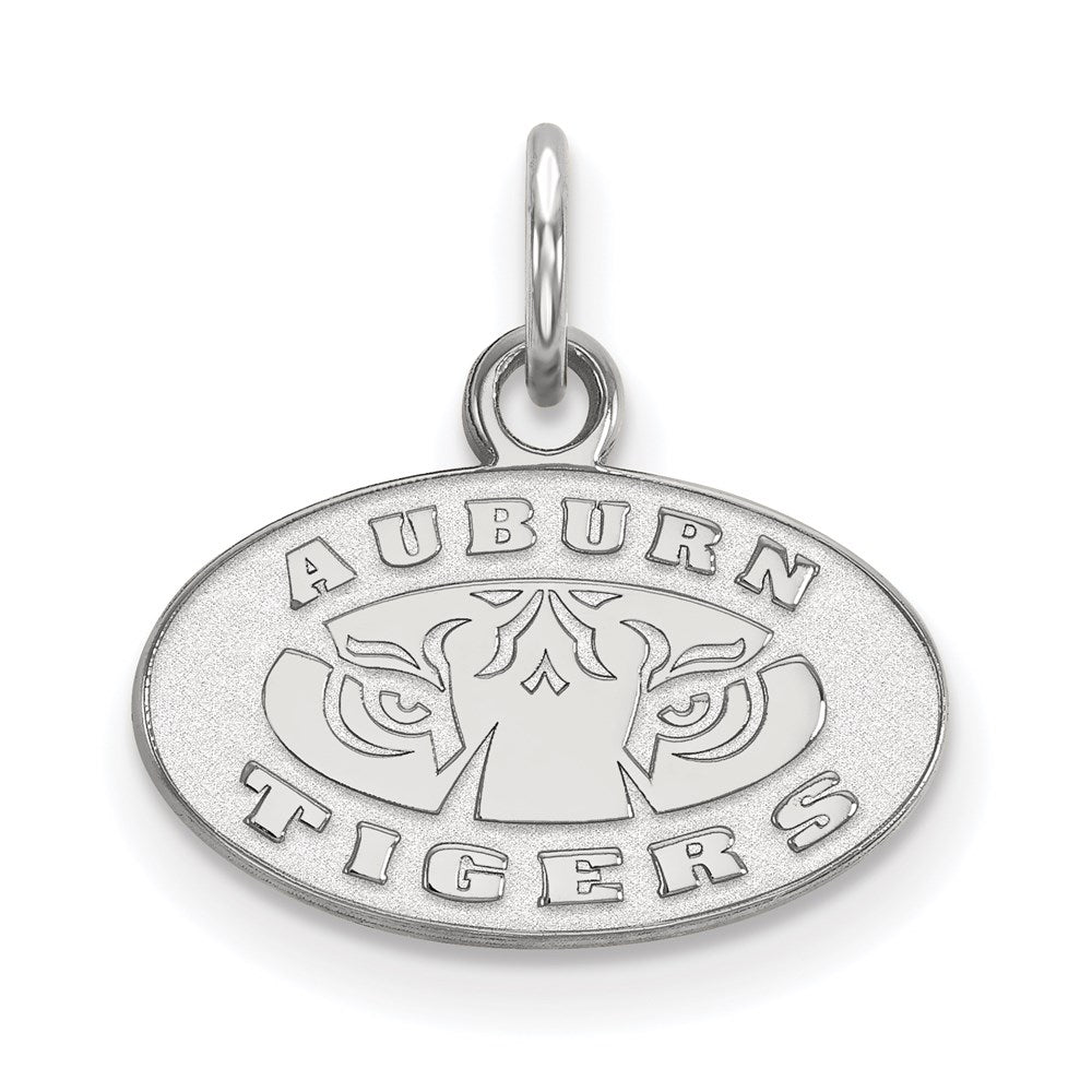 Sterling Silver Rhodium-plated LogoArt Auburn Tigers Extra Small Pendant