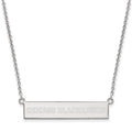Sterling Silver Rhodium-plated NHL LogoArt Chicago Blackhawks Small Bar 18 inch Necklace